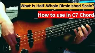 How to use half whole diminished in C7 chord