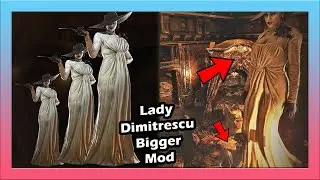 Lady Dimitrescu but she is 50% Bigger | Resident Evil Village Mod (Giantess Hug) ドミトレスク 巨大娘