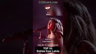 Top 10 Entries from Latvia 🇱🇻 in Eurovision