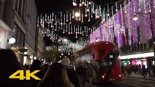 London Christmas Lights 2021 | Oxford Street & Regent Street【4K】