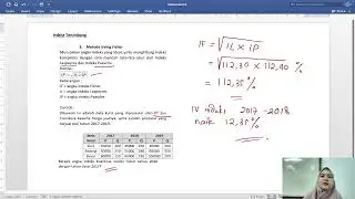 INDEKS TERTIMBANG | METODE LASPEYRES, PAASCHE, IRVING FISHER, DROBISH, EDGEWORTH | STATISTIK