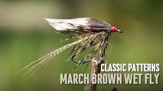 Tying the March Brown Wet Fly, Classic Trout Pattern, Tied With Ackourey Natural Blend Dubbing