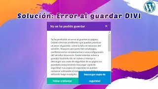 Solución no se ha podido guardar en DIVI