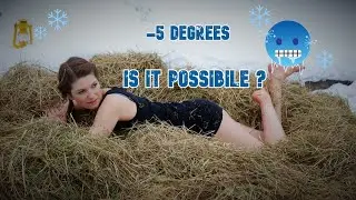 ⚠️Self-experiment in snow and ice - Overnight only in underwear at -5 ° in the hay 🥶 Vanessa Blank