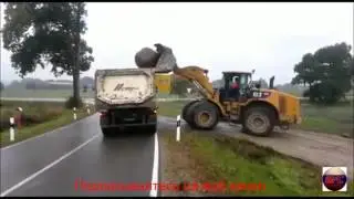 Как не надо грузить камни в грузовик