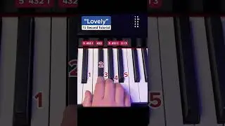 How to play „LOVELY“ by Billie Eilish (Melody) - Easy Piano Tutorial 