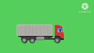 Moving loading truck greenscreen
