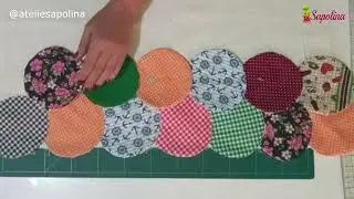 TAPETE DE RETALHOS EM CIRCULOS - UMA OBRA DE ARTE