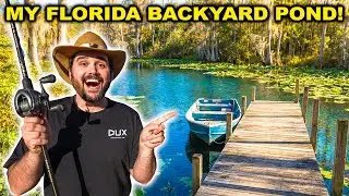 Fishing My NEW Florida BACKYARD POND for the FIRST TIME!!! (Didn't Expect This)