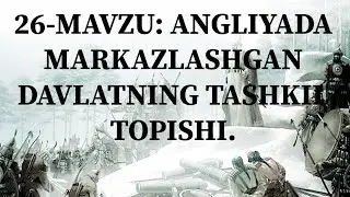 26-MAVZU: ANGLIYADA MARKAZLASHGAN DAVLATNING TASHKIL TOPISHI.