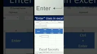 Enter uses in excel #excel #spreadsheet #exceltutorial #microsoft #exceltip#exceltricks#shorts