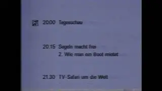 Программа передач и конец эфира (ZDF Германия, 25.10.1986)
