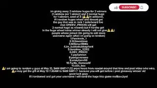 Giveaway Details 