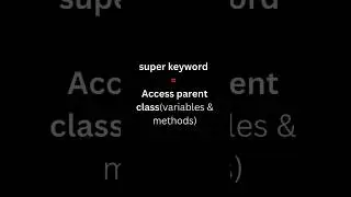 👌👌Super Keyword in Java 🔐 #coding #javatechie #shorts
