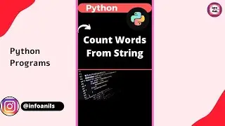 Count Words In String Using Python | #shorts #pythonprogramming