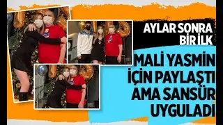 Mehmet Ali Erbil kızı Yasmin'in doğum günü için pozlar verdi dekolteyi sansürledi