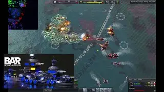 BAR: Beyond All Reason - Deeploria Fields Map Armada Multiplayer PvE (Total Annihilation like game)