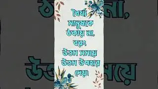 ধৈর্য্য মানুষকে ঠকায় না