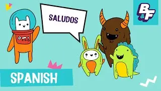 Learn Spanish with BASHO & FRIENDS | Greetings Good Morning song for kids