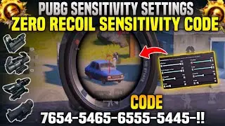 Best Zero Recoil Sensitivity For Pubg Mobile 2024 | Sensitivity Settings Pubg Mobile 3.3