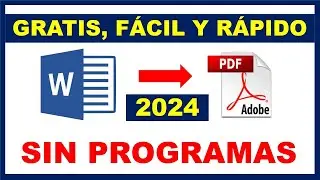 2024 Como convertir de WORD a PDF Sin programas| Fácil y rápido