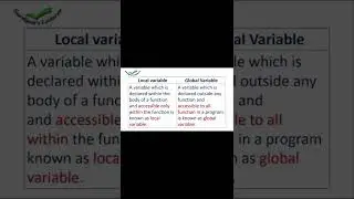 Difference between Local variable and global variable / C++ tutorial for beginners 