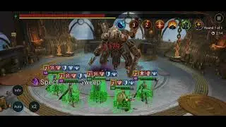 Raid Shadow Legends 2023 Iron Twin Stage 15 with Helicath, Gnut & Painkeepers Block Damage Comp