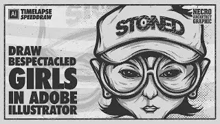 Draw Bespectacled Girls in Adobe Illustrator | Timelapse Speed Draw