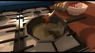 Sizzling Bacon - Low Poly Animation