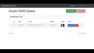 Codeigniter project bootstrap 4 project demo
