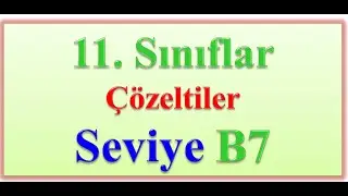 11.SINIFLAR ÇÖZELTİLER B7