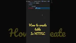 How to create table in HTML using table tag 