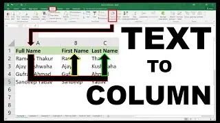 How to use text to Column in Excel | Split Text into Column | Conver No. into Text || in HINDI.