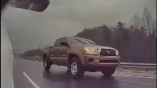 speeding driver sees the construction zone way too late