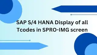 How to Display Tcodes  Through SPRO-IMG Screen