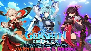 GenshIn impact - Awesome Eula Combos (With Kazuha & Beidou)