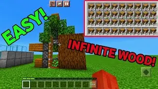 EASIEST AUTOMATIC TREE FARM in Minecraft Bedrock (MCPE/Xbox/PS4/Nintendo Switch/Windows10)