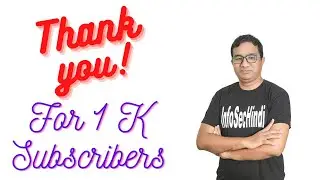 Thanks for 1 K Subscribers.ll Information and Cyber Security Explained in Hindi.