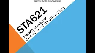 STA621 Time Series Analysis Grand Quiz in Urdu/Hindi