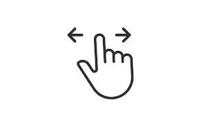 Animated horizontal move linear icon