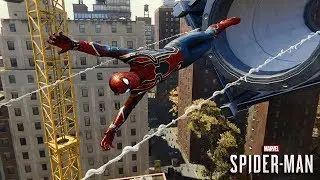 Marvel's Spider-Man (PS4) - Avengers Infinity War (Iron Spider) Suit Web Swinging/Free Roam