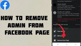 How to Remove an ADMIN from your Facebook Page