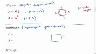1.7 (2 of 4) Formulas for Perimeter, Circumference and Area