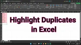 How to highlight the duplicates in Excel 