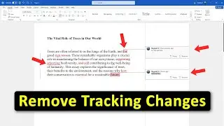 How to Remove Tracking Changes Comments in a Word Document