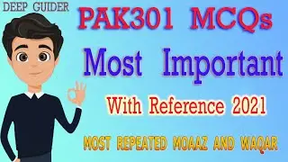 PAK301 Important Subjective | PAK301 Mid Term MCQS | PAK301 Mid Term Preparation | 2021 & 2022