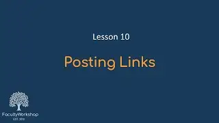 Moodle Lesson 10: Posting Links