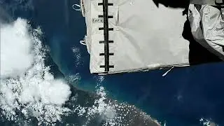 ISS crossing America - Dom Rep - Atlantic long turn, enjoy the clouds!