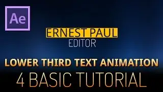 After Effects Tutorial - lower third text animation 4 (very basic)