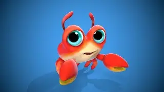 cartoon little crab rigging / 3ds max